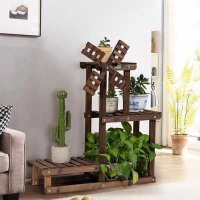 Deals 🔔 Costway Wood Plant Stand 4 Tier Shelf Multiple Flower Pot Windmill Design ✔️ 8 Deals 🔔 Costway Wood Plant Stand 4 Tier Shelf Multiple Flower Pot Windmill Design ✔️ - Image 6