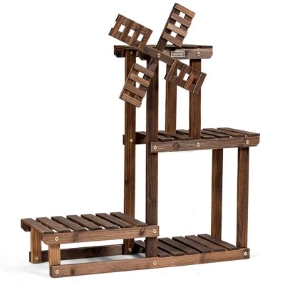 Deals 🔔 Costway Wood Plant Stand 4 Tier Shelf Multiple Flower Pot Windmill Design ✔️ 11 Deals 🔔 Costway Wood Plant Stand 4 Tier Shelf Multiple Flower Pot Windmill Design ✔️ - Image 9