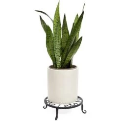 New ⌛ Farmlyn Creek 4 Pack Black Metal Plant Stand, Flower Pot Holder for Indoor & Outdoor, Garden or Home Decor, 9" x 2.7" 🥰 -Planters Sales Store unnamed file 8141