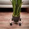 Best reviews of 🎉 Juvale Rolling Tray Plant Holder, Indoor & Outdoor Round Metal Pot Stand with Wheels (12.5 In) 😀 -Planters Sales Store unnamed file 8157