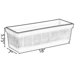 Best deal ✔️ Gardenised Outdoor and Indoor Rectangle Trough Plastic Planter Box, Vegetables or Flower Planting Pot, Brown Small 👍 -Planters Sales Store unnamed file 8171