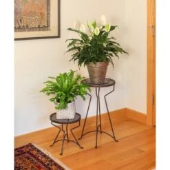 Flash Sale 😉 ACHLA Designs 12.5" x 12" Roman Bronze Wrought Iron Capri Plant Stand Powder 🧥 Coated 😀 -Planters Sales Store unnamed file 8177