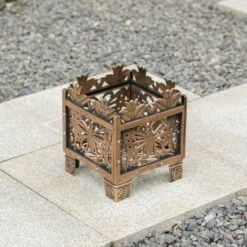 Best Pirce 🔔 Gardenised Outdoor Living Butterfly Square Plant Stand, Flower Planting Pot, Antique Bronze 🤩 -Planters Sales Store unnamed file 8181