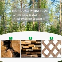 Best Pirce 😉 Outsunny 2-Tier Wooden Garden Elevated Plant Stand Display Free Standing Flower Pot Rack with Climbing Vine Trellis for the Backyard 😀 -Planters Sales Store unnamed file 8201