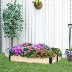 Cheap โญ Outsunny 47'' x 31'' Raised Garden Bed Foldable Elevated Planter Box for Backyard, Patio to Grow Vegetables, Herbs, and Flowers ๐