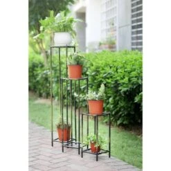 Budget 🥰 Ore International 3pc Iron Square Plant Stands Black/Gold 🥰 -Planters Sales Store unnamed file 8225