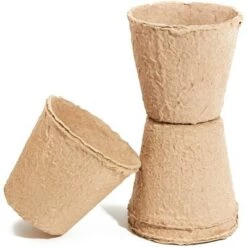 Discount 😀 Juvale 192 Pack Round Peat Pots for Seedlings Seed Starter Tray Biodegradable, 3 x 2.8 in 👍 -Planters Sales Store unnamed file 8263