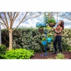 Best deal 🔔 Yard Butler IYT-5PUR Indoor Outdoor 84 Inch Tall Gardening Yard Tree with 3 Shepherds Hooks and 2 Flower Pot Rings for 7 Inch Planters, Purple 🛒 -Planters Sales Store unnamed file 8284