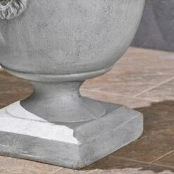 Cheapest 🌟 13" Simba Lightweight Concrete Patio Urn Planter White - Christopher Knight Home 🛒 -Planters Sales Store unnamed file 8346
