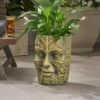 Budget โค๏ธ 14.25" Mother Earth Cast Stone Novelty Planter Antique Green - Christopher Knight Home โญ 2 Budget โค๏ธ 14.25" Mother Earth Cast Stone Novelty Planter Antique Green - Christopher Knight Home โญ -Planters Sales Store unnamed file 8424