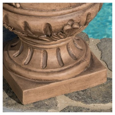 Outlet 😉 21" Roman Cast Stone Patio Urn - Christopher Knight Home ✔️ 5 Outlet 😉 21" Roman Cast Stone Patio Urn - Christopher Knight Home ✔️ - Image 3
