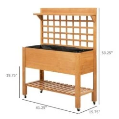 Brand new ๐ Outsunny 41'' Wooden Raised Garden Bed with Wheels Trellis Upper/Below Storage Shelf Elevated Planter Box Stand for Vegetables Flower ๐ 11 Brand new ๐ Outsunny 41'' Wooden Raised Garden Bed with Wheels Trellis Upper/Below Storage Shelf Elevated Planter Box Stand for Vegetables Flower ๐ -Planters Sales Store unnamed file 868