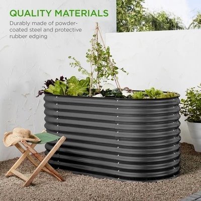 Hot Sale ๐ Best Choice Products 63in Oval Metal Raised Garden Bed, Customizable Outdoor Planter for Gardening, Plants โจ 7 Hot Sale ๐ Best Choice Products 63in Oval Metal Raised Garden Bed, Customizable Outdoor Planter for Gardening, Plants โจ - Image 5