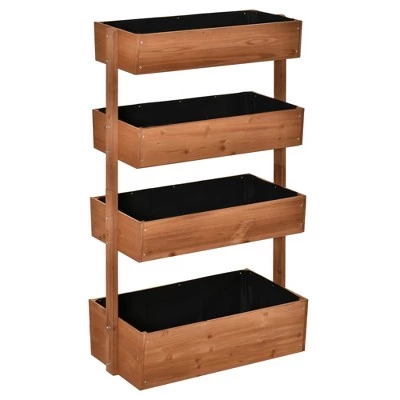 Best Sale 🧨 Outsunny 4-Tier Raised Garden Bed, Vertical Flower Pots Rack with Angle Adjustable Planter Boxes, Freestanding Elevated Wooden Plant Stand for Indoor Outdoor Use ❤️ 5 Best Sale 🧨 Outsunny 4-Tier Raised Garden Bed, Vertical Flower Pots Rack with Angle Adjustable Planter Boxes, Freestanding Elevated Wooden Plant Stand for Indoor Outdoor Use ❤️ - Image 3