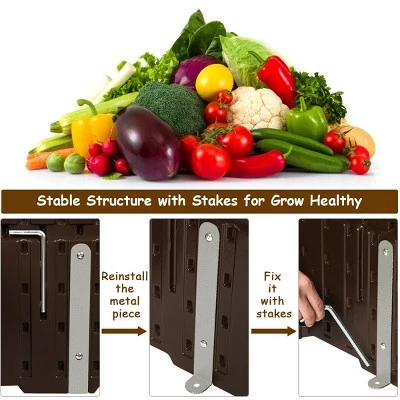 Brand new ๐ Costway 2 Pcs 48.5'' Raised Garden Bed Square Plant Box Planter Flower Vegetable Brown โค๏ธ 8 Brand new ๐ Costway 2 Pcs 48.5'' Raised Garden Bed Square Plant Box Planter Flower Vegetable Brown โค๏ธ - Image 6