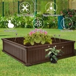 Brand new ๐ Costway 2 Pcs 48.5'' Raised Garden Bed Square Plant Box Planter Flower Vegetable Brown โค๏ธ 18 Brand new ๐ Costway 2 Pcs 48.5'' Raised Garden Bed Square Plant Box Planter Flower Vegetable Brown โค๏ธ -Planters Sales Store unnamed file 906