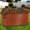 Best Pirce 🧨 Sunnydaze Decor Sunnydaze Large Oval Steel Raised Garden Bed - Stand-Up Height - 79" W x 32" H - Brown 🎉 -Planters Sales Store unnamed file 91