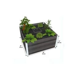 Outlet 🌟 Urbana Keyhole Garden Square Planter Espresso - Vita 😀 -Planters Sales Store unnamed file 99
